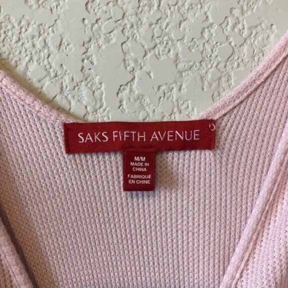 Saks Fifth Avenue Pink Cold Shoulder Top - Picture 5 of 7